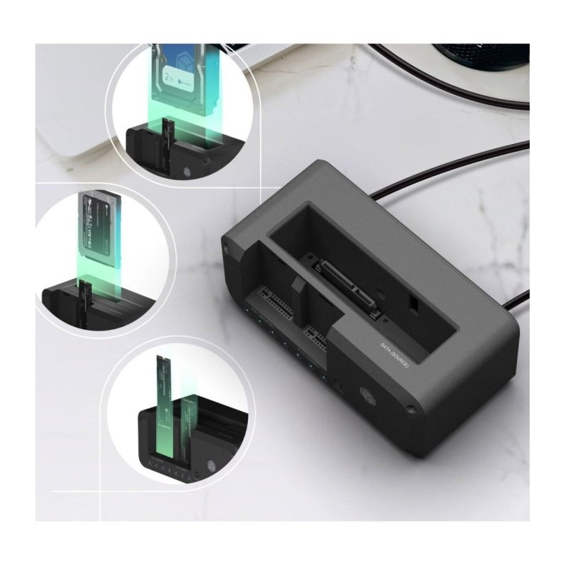 Priklopna in klonirna postaja IcyBox IB-2924MSCL-C31 za M.2 NVMe SSD & 2,5/3,5