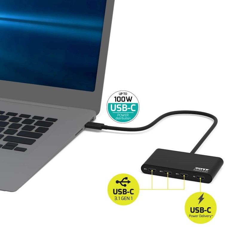 USB Hub PORT (3x USB-C 3.1 Gen 1, 1x USB-C)