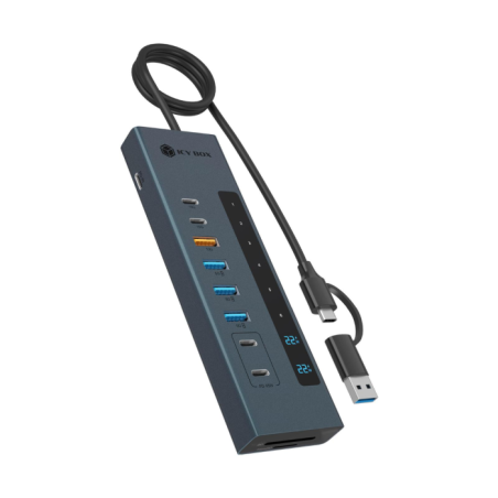 Hub IcyBox IB-HUB1742CR-C2PD, 11-v-1,  USB-C