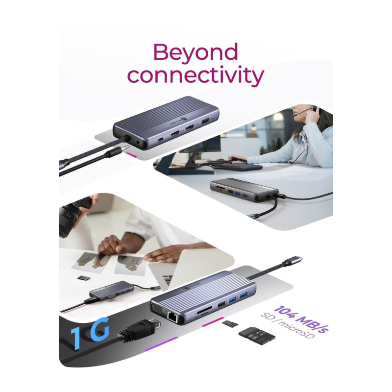 Priklopna postaja IcyBox IB-DK4062-CPD, 12-v-1, USB-C