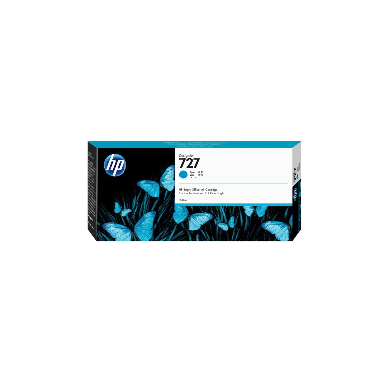 Črnilo HP F9J76A (727), 300 ml, cyan
