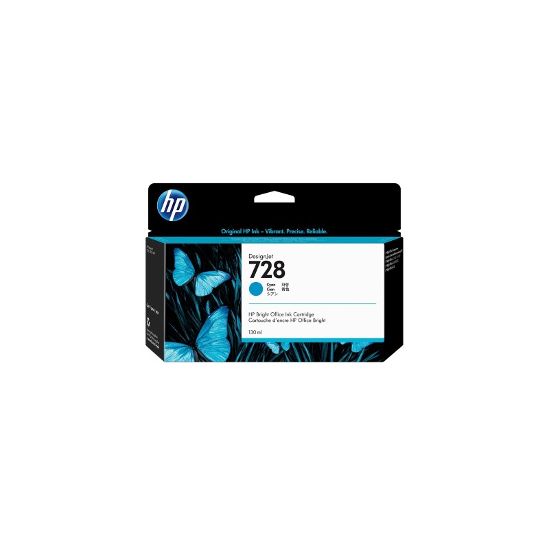 Črnilo HP F9J67A (728), 130 ml, cyan