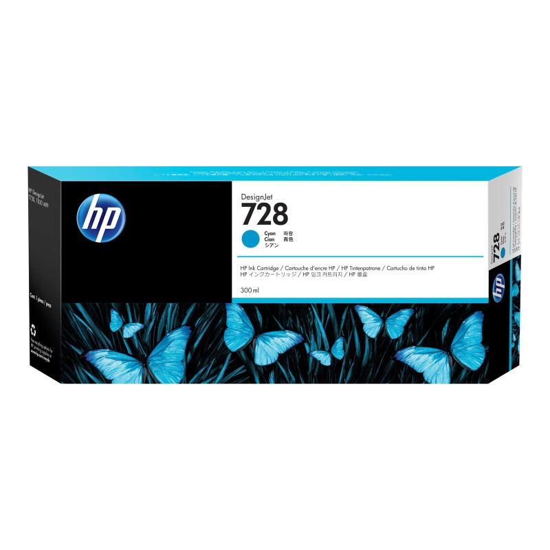 Črnilo HP F9K17A (728), 300 ml, cyan