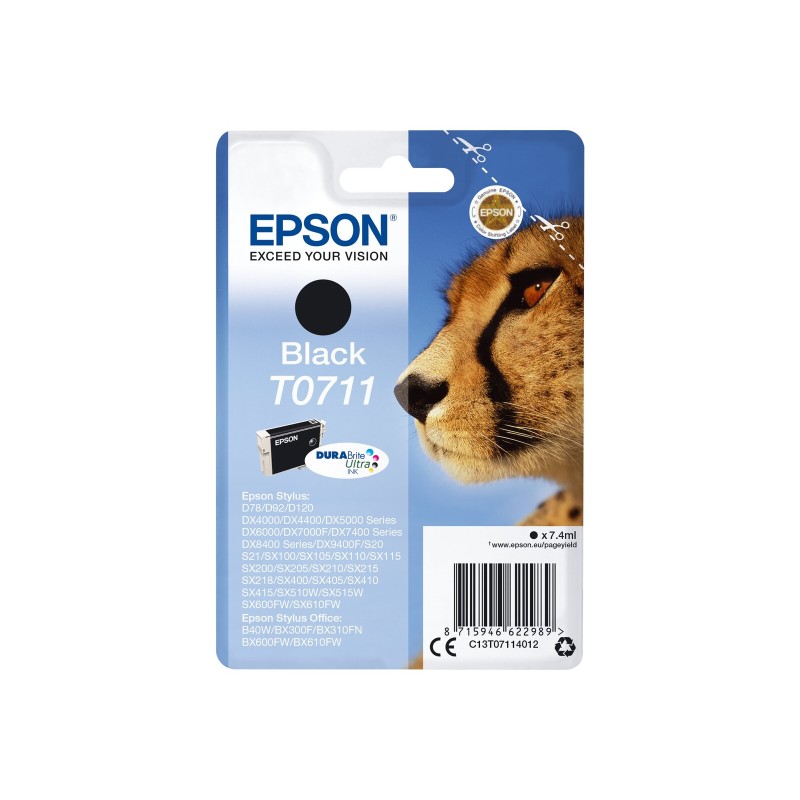 Črnilo EPSON Singlepack Black T0711 DURABrite Ultra Ink