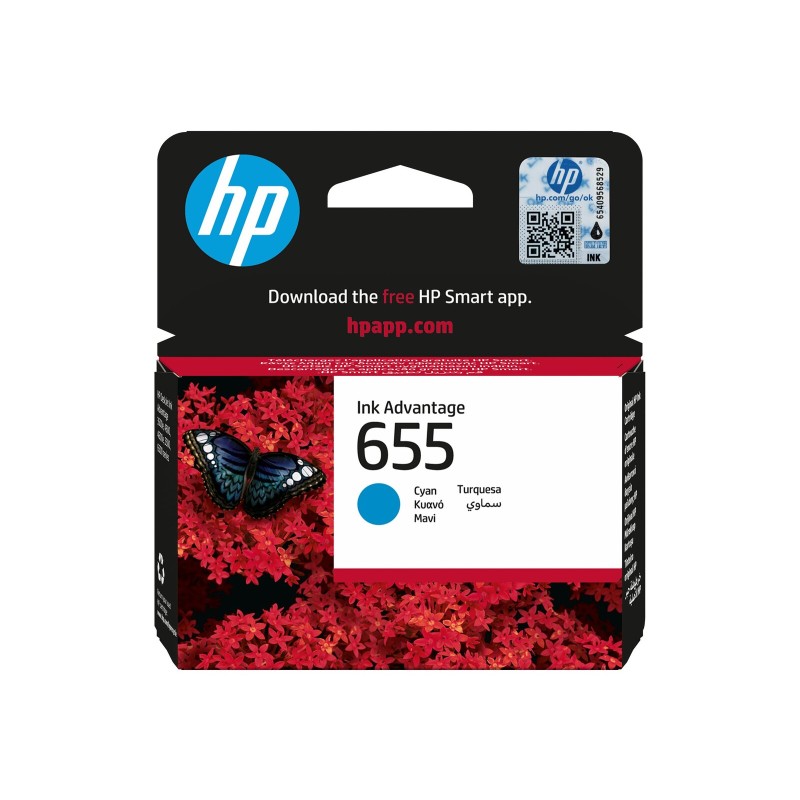 Črnilo HP 655 ink cartridge cyan standard capacity 600 pages 1-pack