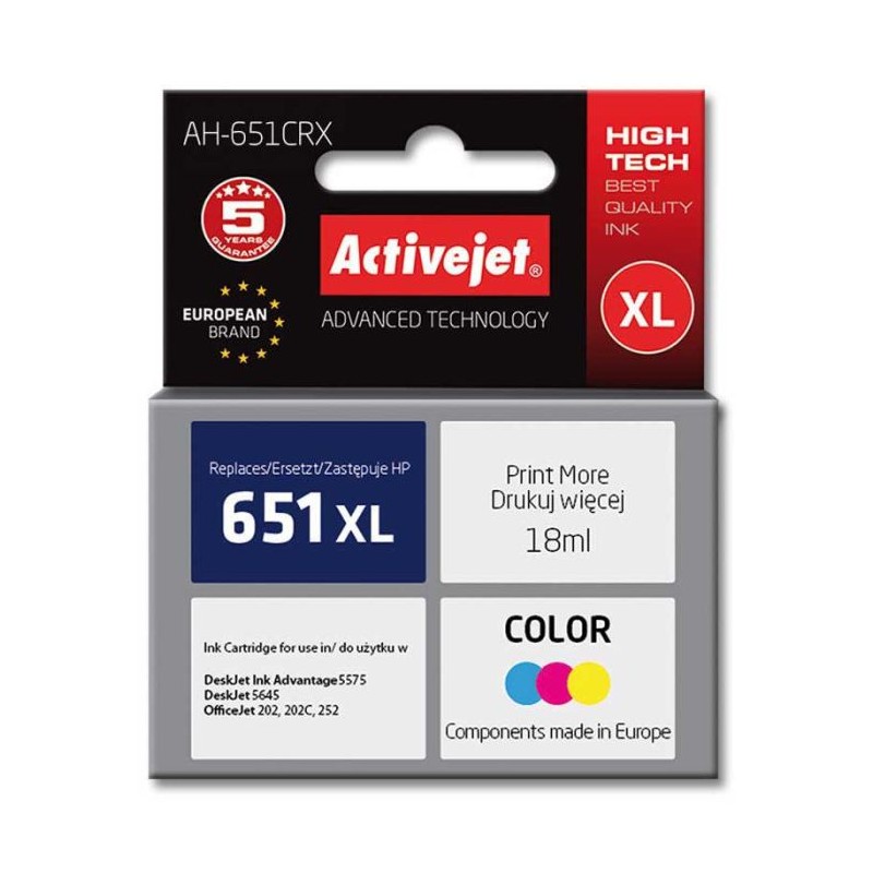Activejet barvno črnilo HP 651 C2P11AE, 18ml, AH-651CRX