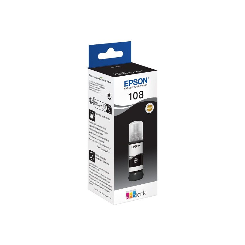 ČRNILO EPSON ČRNO 108 STEKLENIČKA ZA L8050 tiskalnik