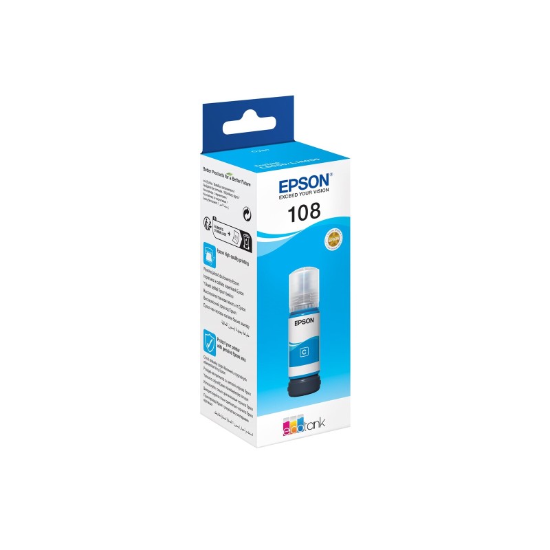 ČRNILO EPSON CYAN 108 STEKLENIČKA ZA L8050 tiskalnik