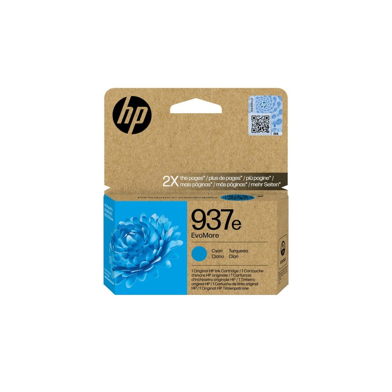Črnilo HP 937e EvoMore, cyan