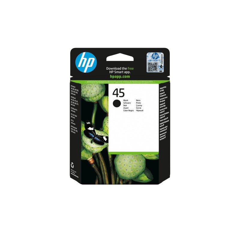 Črnilo HP 45, črna