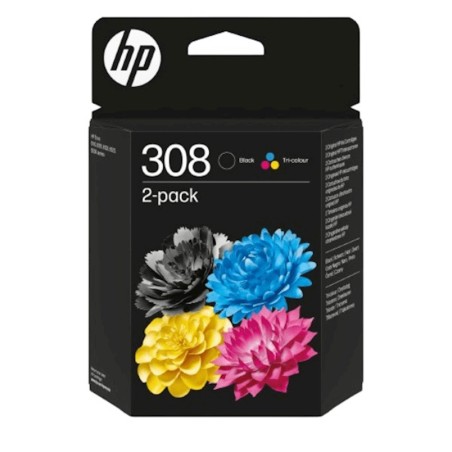 Črnilo HP 308 črna, rumena, cianova, škrlatna, 2-Pack