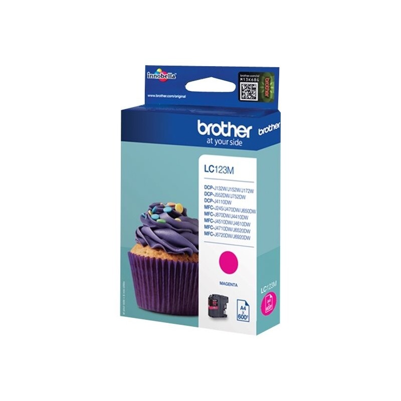 Črnilo za Brother LC123M 600 strani, magenta