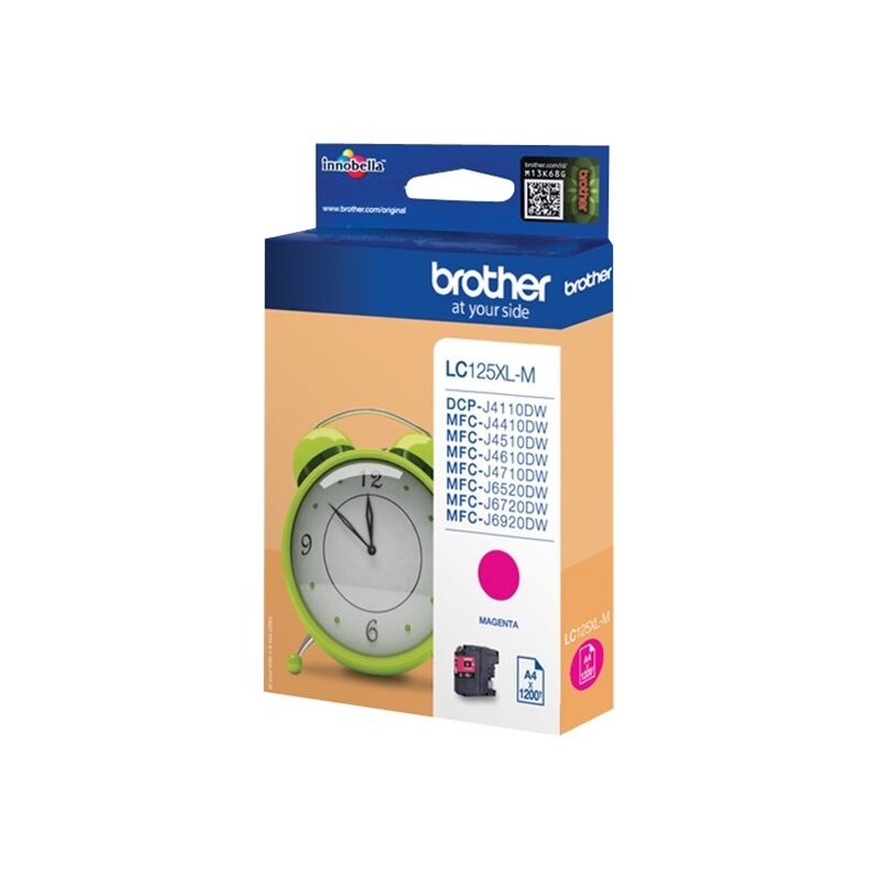 Črnilo za Brother LC125XLM 1200 strani, magenta