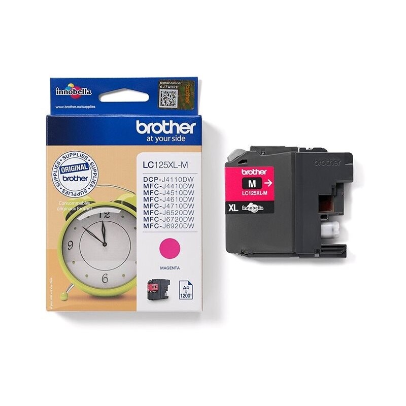 Črnilo za Brother LC125XLM 1200 strani, magenta