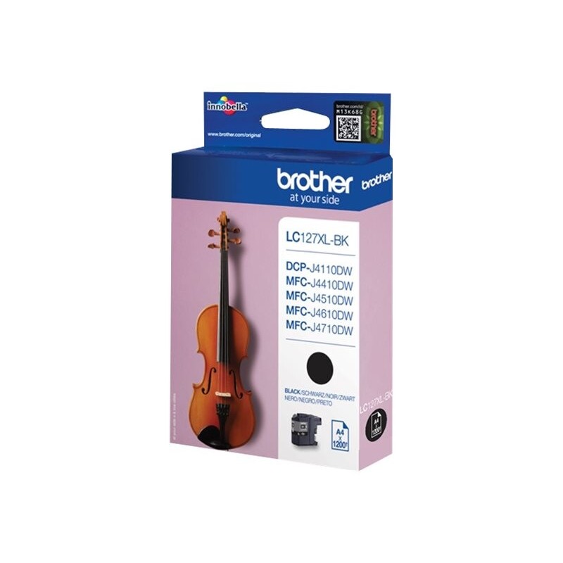 Črnilo za Brother LC127XLBK 1200 strani, črno