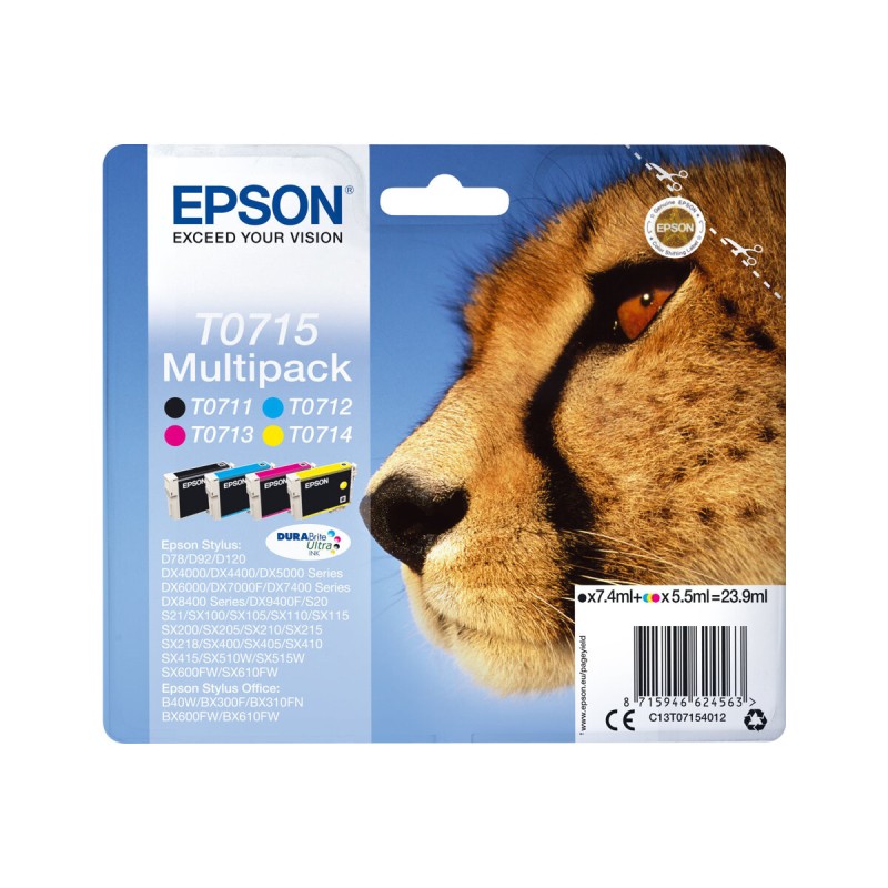 Črnilo Epson C13T07154012, komplet vseh barv