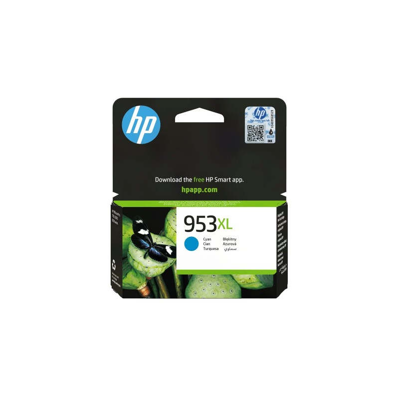 Črnilo HP 953 XL cyan, 1600 strani, F6U16AE