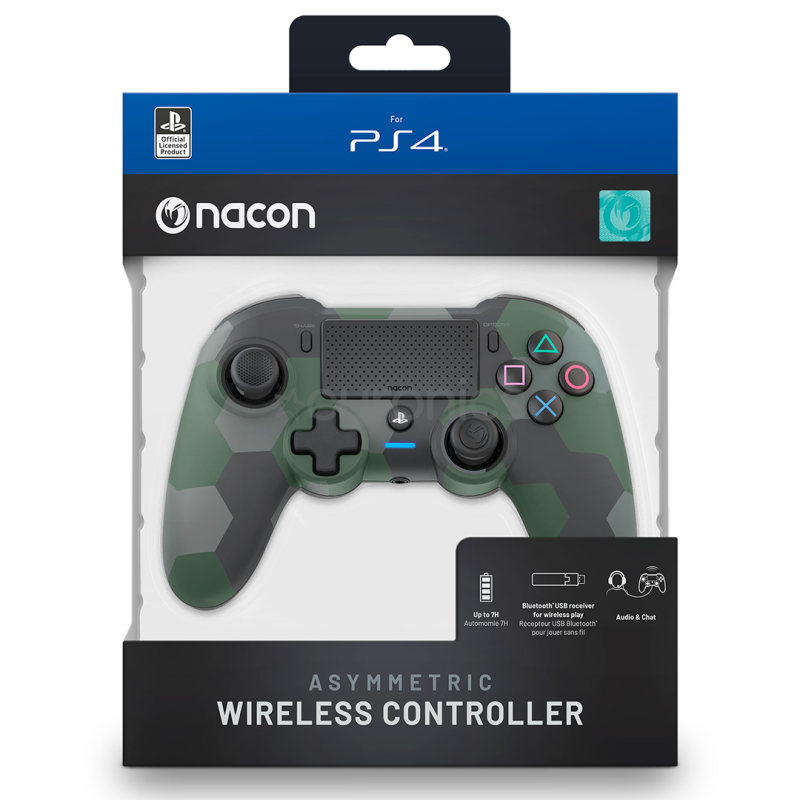 Kontroler NACON PS4 Asymmetric Wireless, zelen