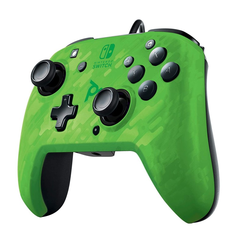 Kontroler PDP Deluxe Faceoff, Switch, kamuflažno zelen