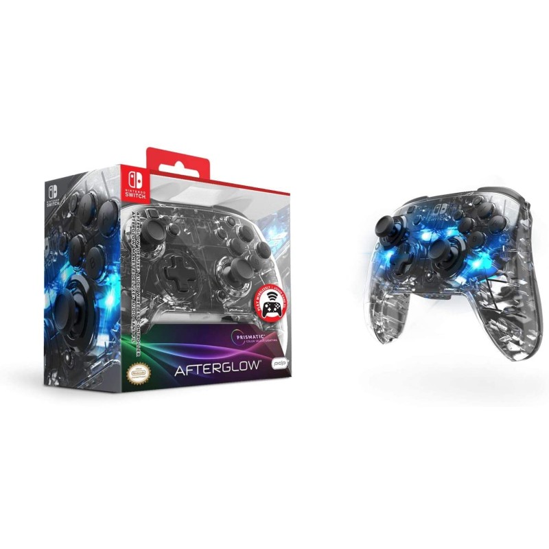 Kontroler PDP Afterglow Deluxe, Switch 2 & 1, prozoren