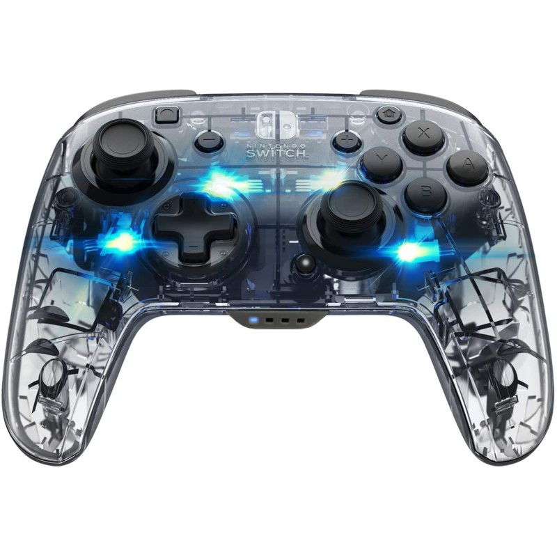 Kontroler PDP Afterglow Deluxe, Switch 2 & 1, prozoren