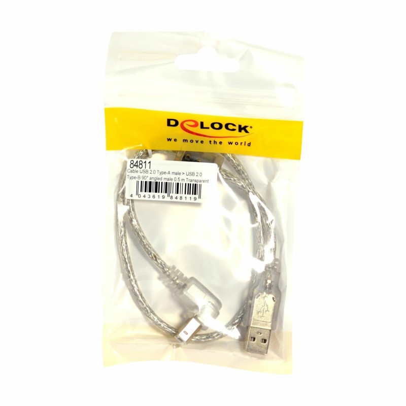 Kabel USB 2.0 A-B 0,5m kotni Delock