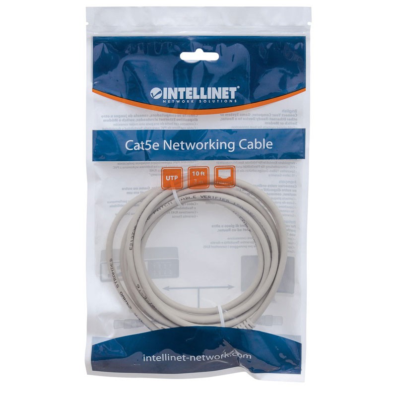 Mrežni kabel INTELLINET UTP CAT5e 3m siv
