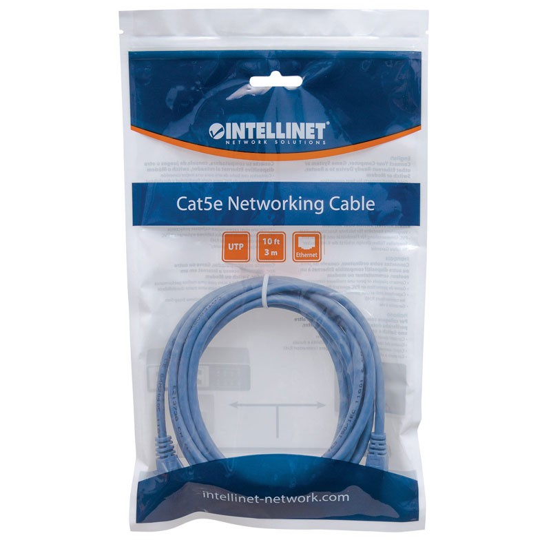 Mrežni kabel INTELLINET UTP CAT5e 3m moder
