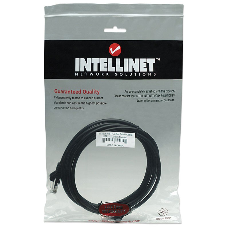Mrežni kabel INTELLINET UTP CAT5e 5m črn