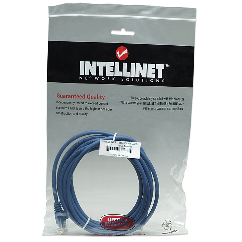Mrežni kabel INTELLINET UTP CAT5e 5m moder