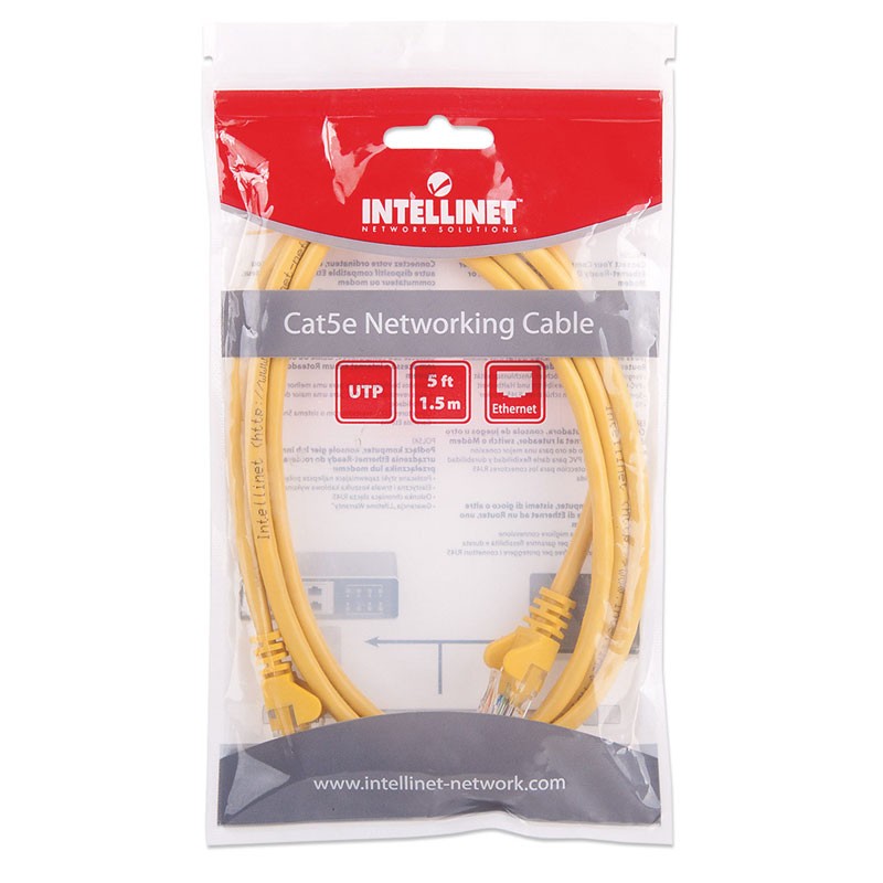 Mrežni kabel INTELLINET UTP CAT5e 1,5m rumen