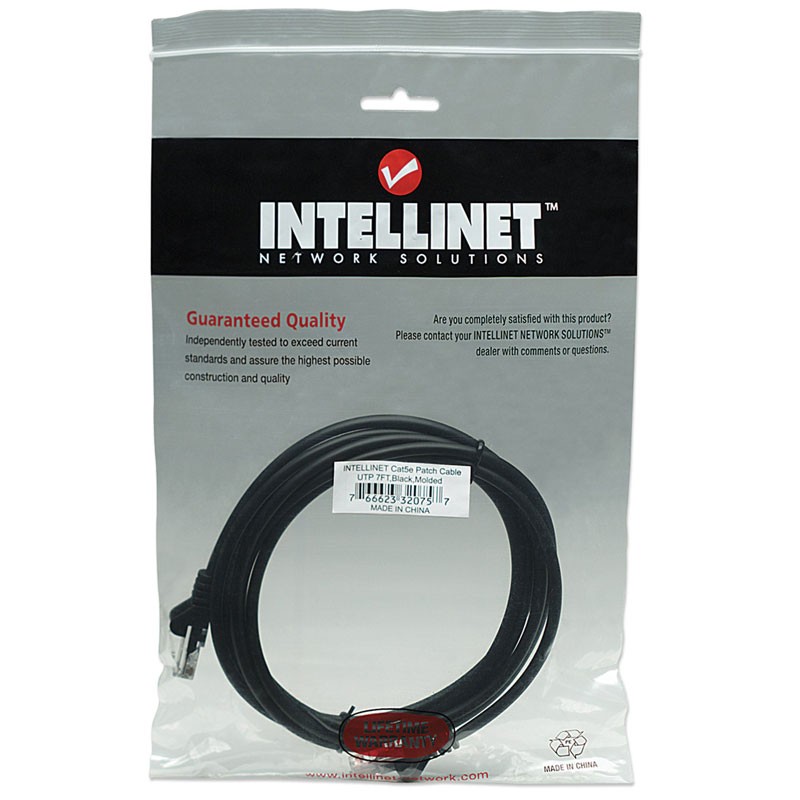 Mrežni kabel INTELLINET UTP CAT5e 2m črn