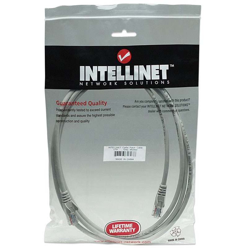 Mrežni kabel INTELLINET UTP CAT5e 1m siv