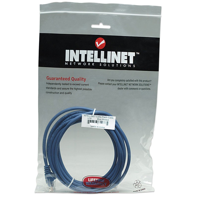 Mrežni kabel INTELLINET UTP  CAT5e 1m moder