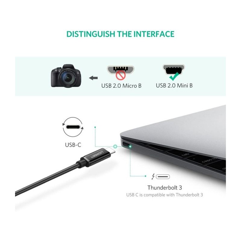 Ugreen kabel USB-C 2.0 (M) na Mini USB 5Pin moški