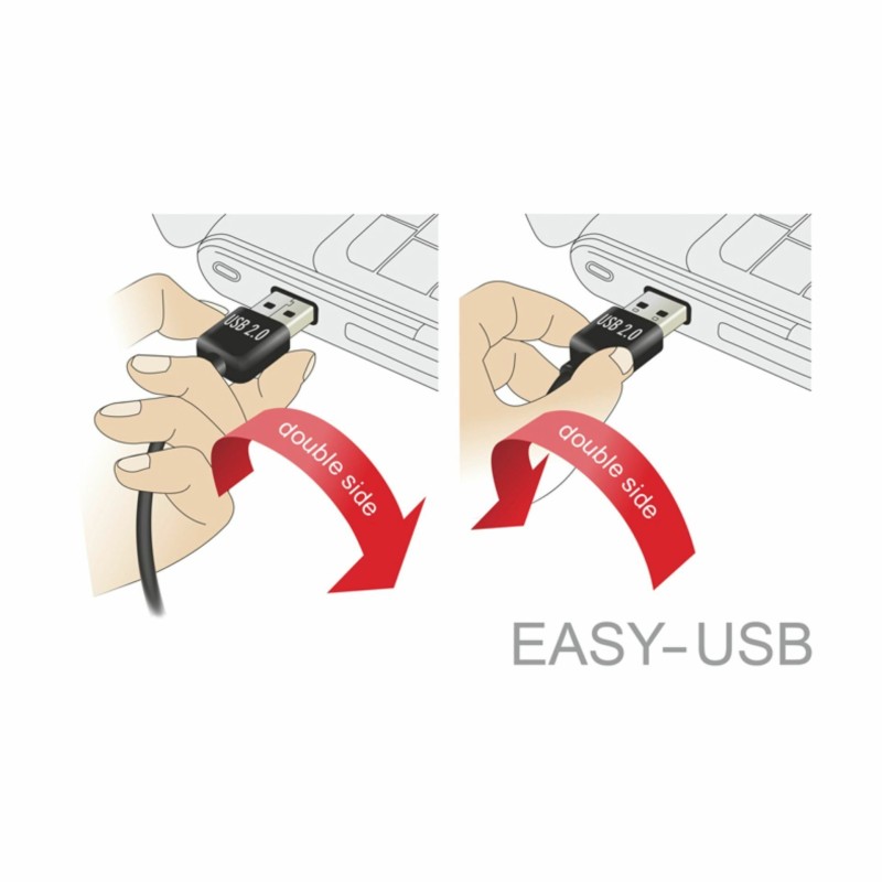 Kabel USB A-B mikro kotni EASY 3m obojestranski Delock