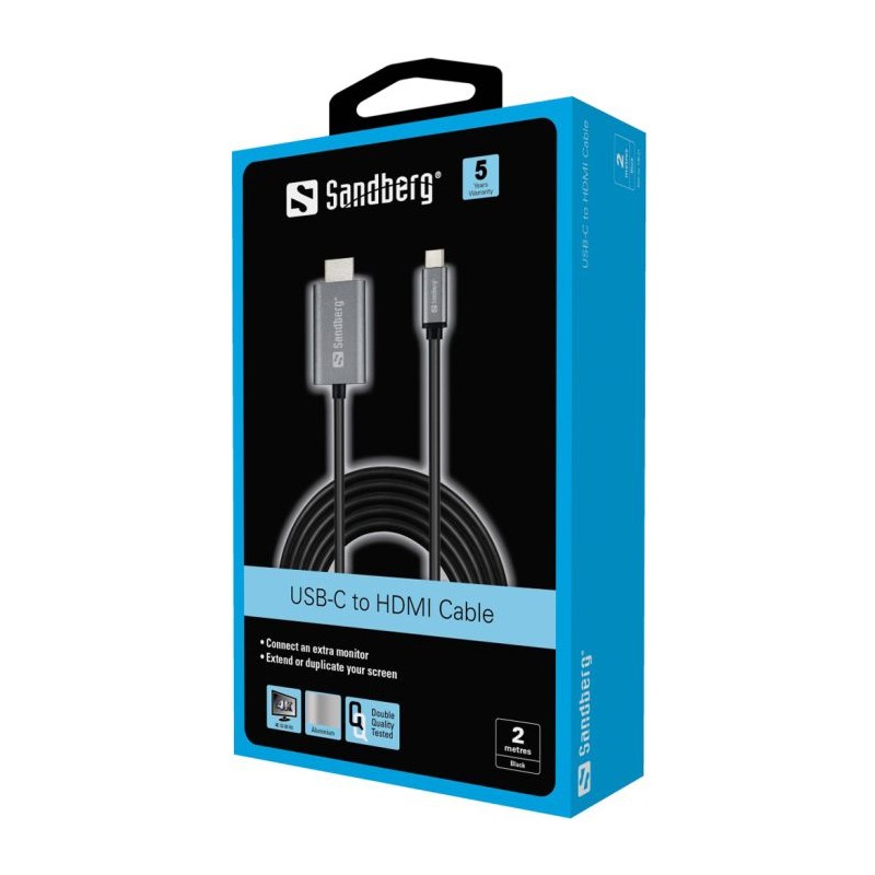 Sandberg USB-C na HDMI adapter kabel 2m