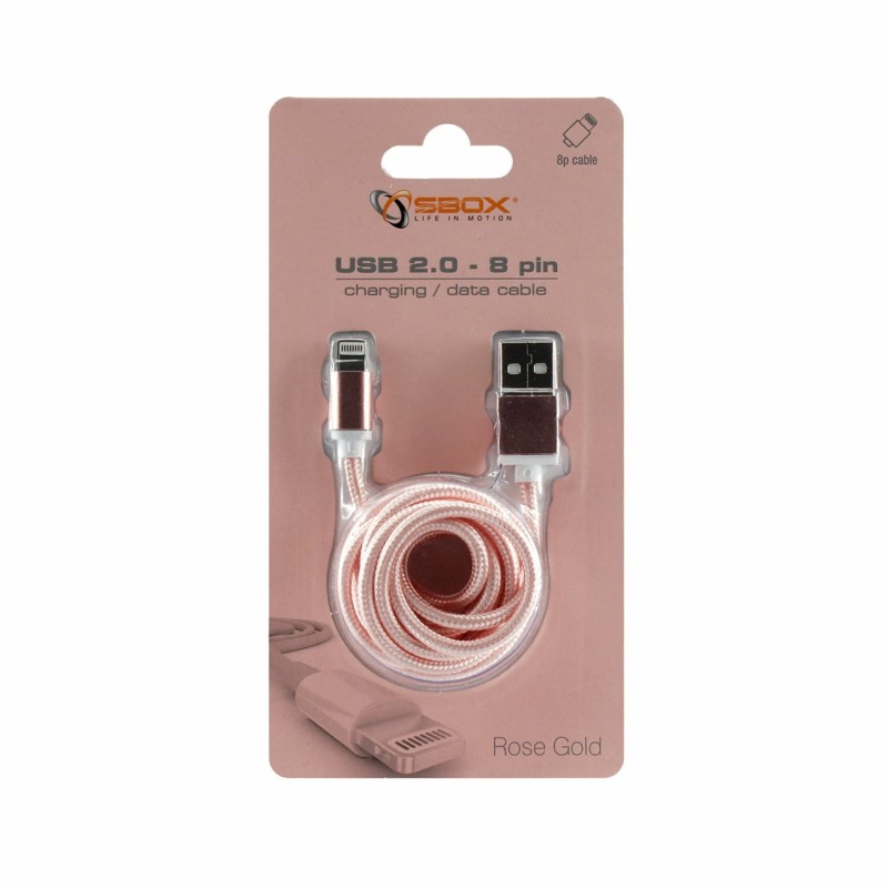 Kabel Apple USB/Lightning 1,5m roza SBOX 8556019