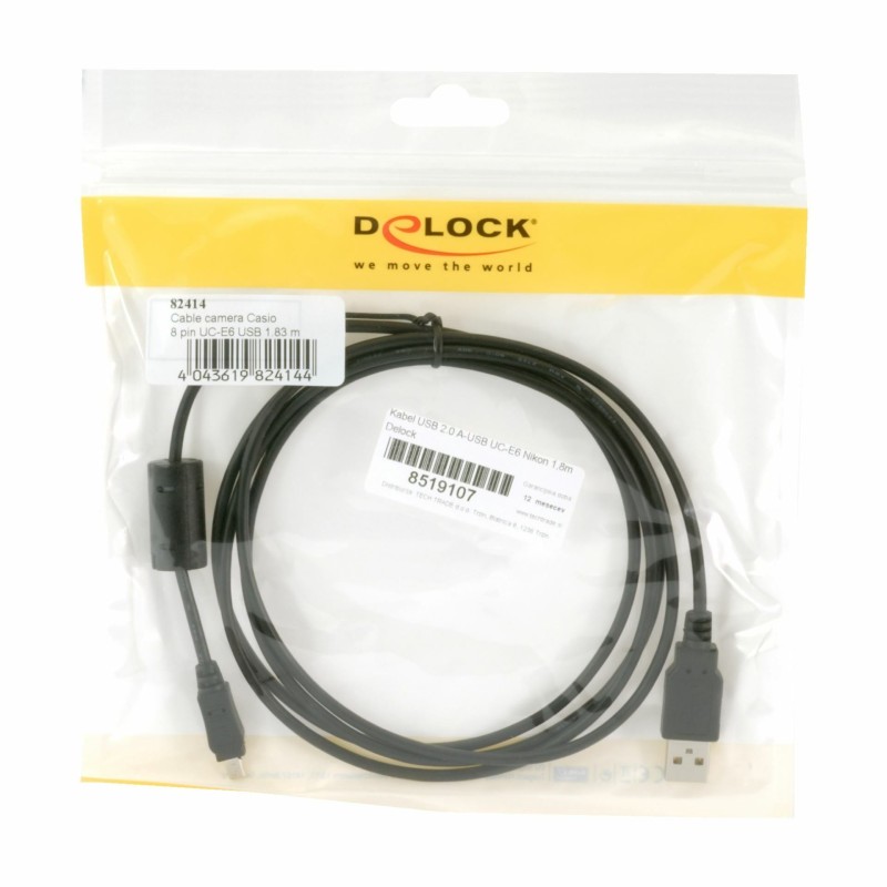 Kabel USB 2.0 A-USB UC-E6 Nikon 1,8m Delock 8519107