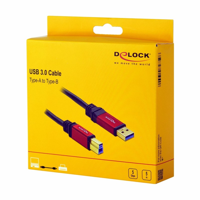 Kabel USB 3.0 A-B 5m Premium Delock