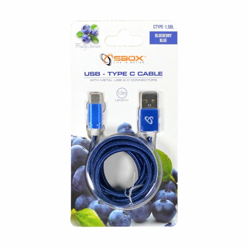 Kabel USB A-C  1,5m moder SBOX 8519146