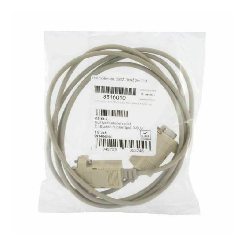 Null modem ka. DB9Ž-DB9Ž 2m EFB 8516010