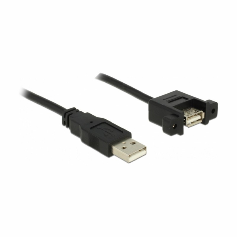 Podaljšek USB A-A  0,5m vgradni Delock črn dvojno oklopljen 8519168