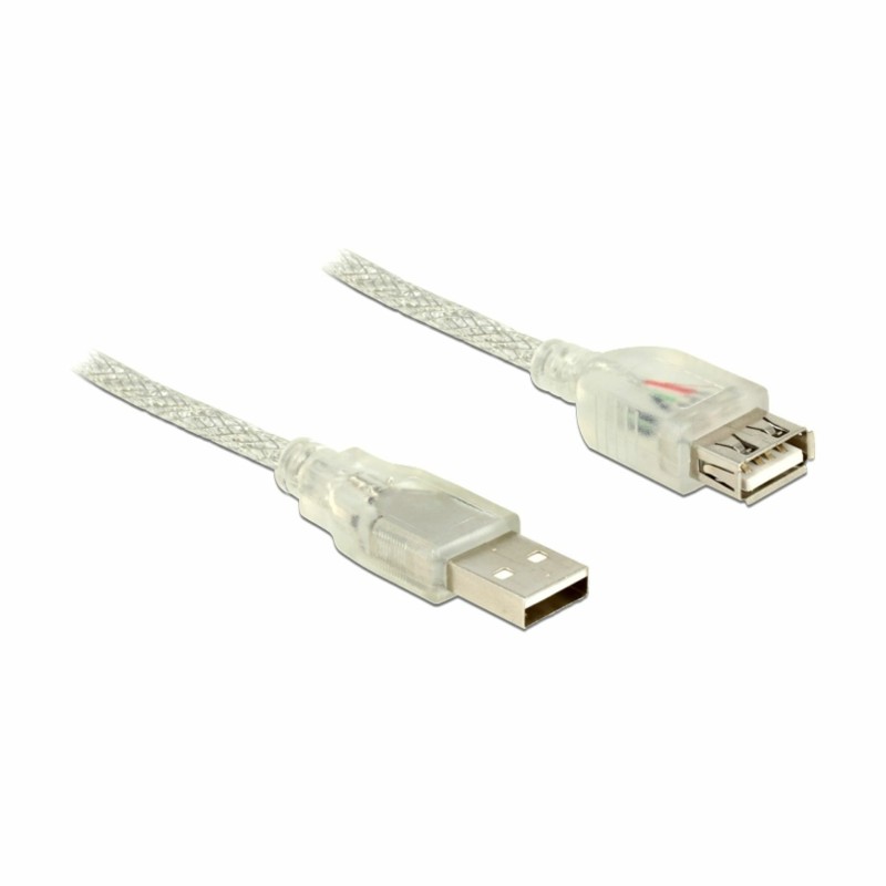 Podaljšek USB A-A 5m Delock transparent dvojno oklopljen 8519169