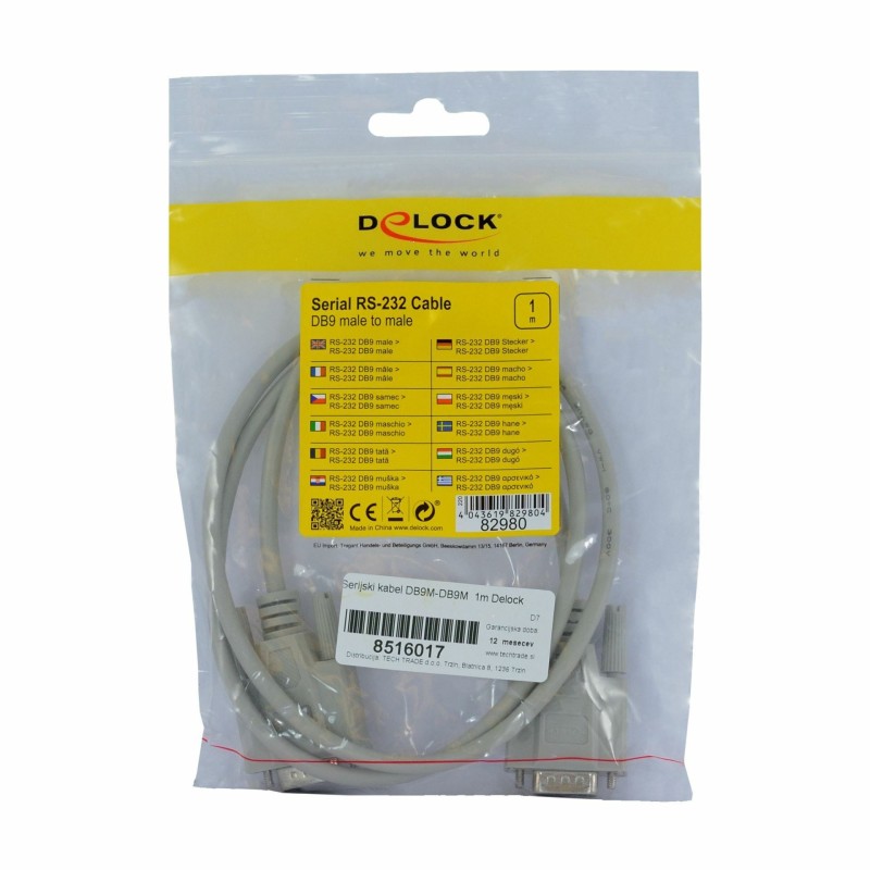 Serijski kabel DB9M-DB9M  1m Delock 8516017