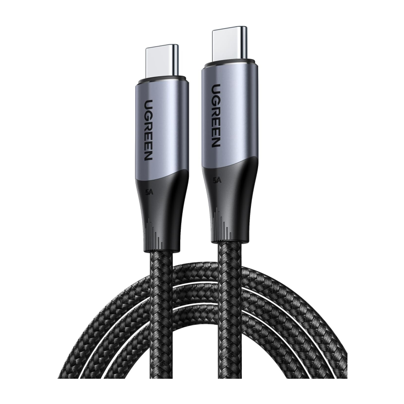 Kabel UGREEN UGRTI-80150 USB-C 3.1 M/M Gen2, 100W, 1m, črn