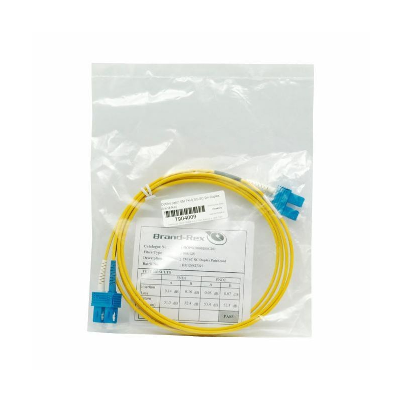 Optični patch SM PK-9 SC-SC  2m Duplex Leviton