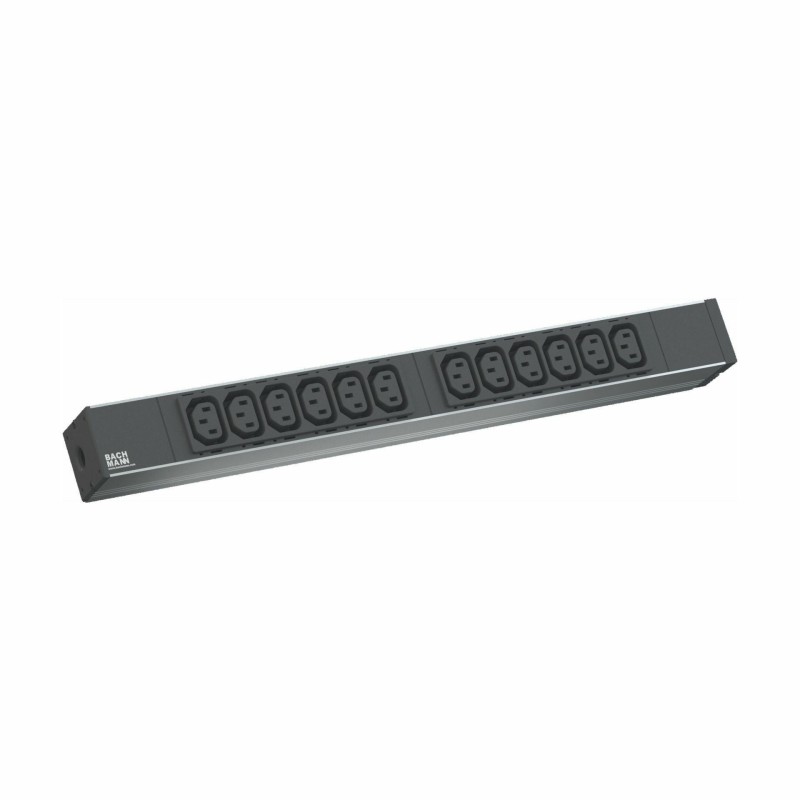 Razdelilec 48cm 12xEuro C13 ALU Bachmann