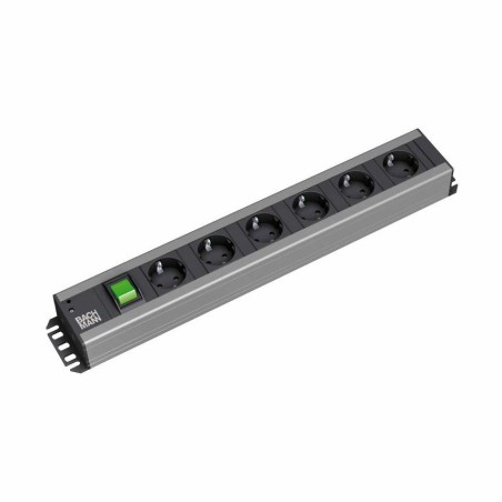 Razdelilec 19" 6x220V PVC UPS s stikalom Bachmann