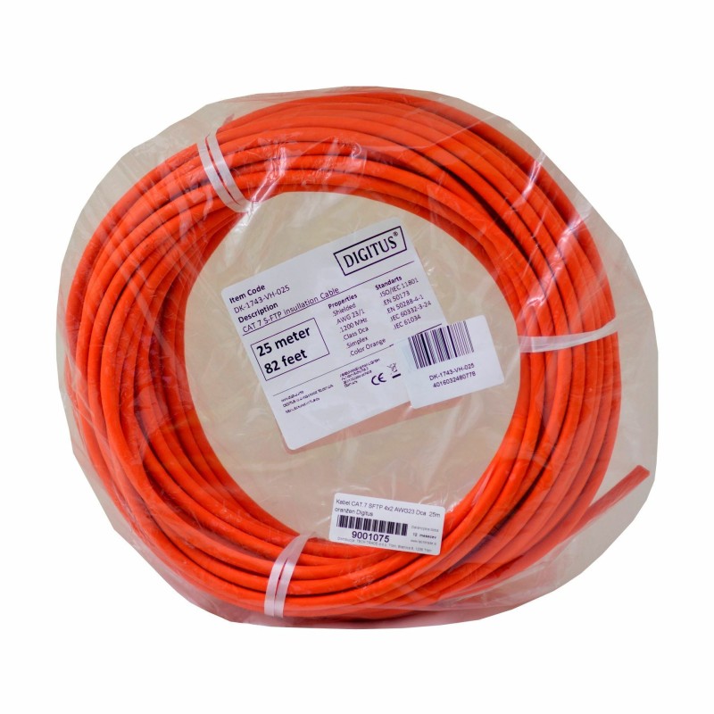 Kabel CAT.7 SFTP 4x2 AWG23 Dca  25m oranžen Digitus 9001075